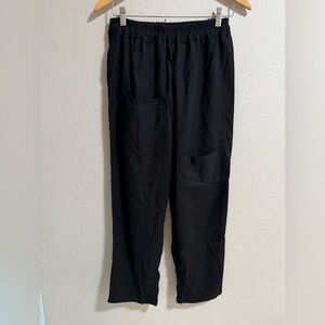 NWT Minibee Black Linen-Blend Pull-On Pants – Size M